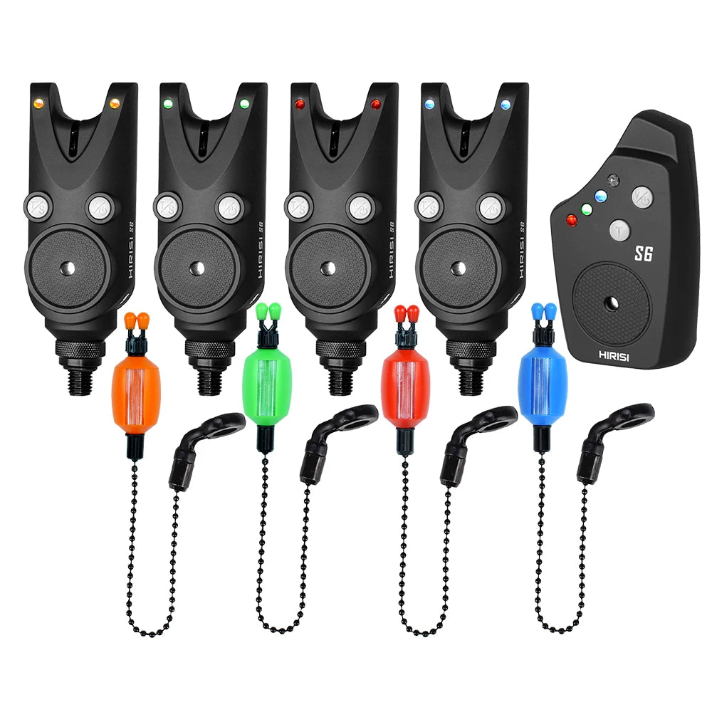 Carp Fishing Alarm Set Waterproof Wireless Fishing Bite Alarm Fishing Accessories Fishing Bite Indicator S6