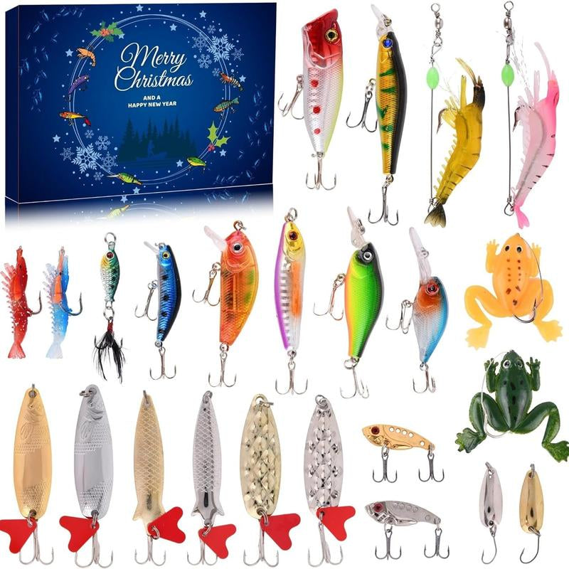 Fishing Equipment, Not Air Force, Freshwater Bait Fishing Gear Set, Trout Fishing Gear Set, Salmon Fishing Accessories Fishing Gear Box, Including Spoon Bait, Soft Plastic Worm