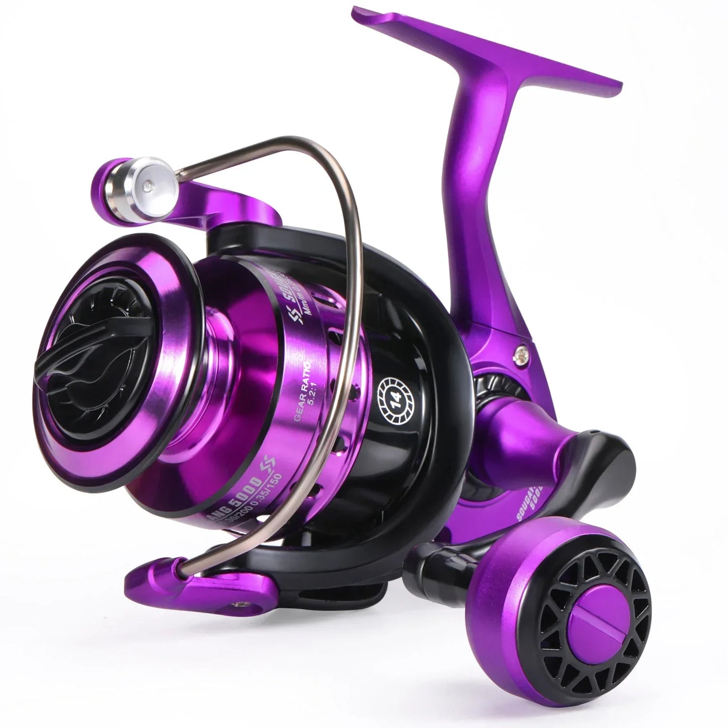 New 1000-5000 Series Spinning Reel Max Drag 8Kg Fishing Reel 5.2:1 Gear Ratio Smooth Carp Reel Bass Fishing Tackle