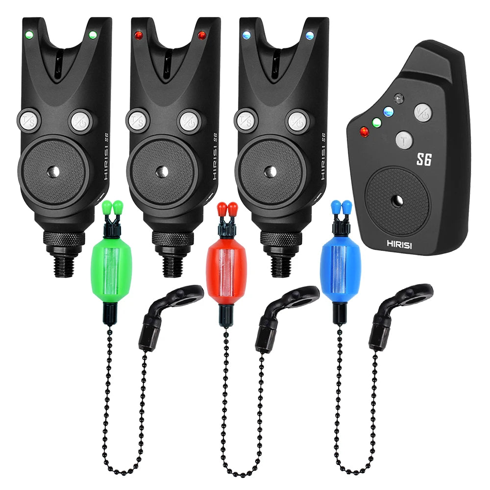 Carp Fishing Alarm Set Waterproof Wireless Fishing Bite Alarm Fishing Accessories Fishing Bite Indicator S6